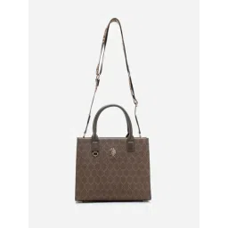 U.S. Polo Assn. Brown SCARLET Logo Satchel-picture-23
