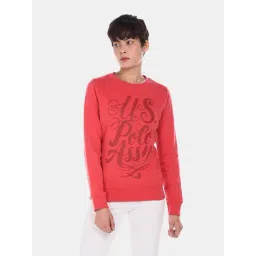 U.S. Polo Assn. Coral Full Sleeves Round Neck Sweatshirt-picture-10