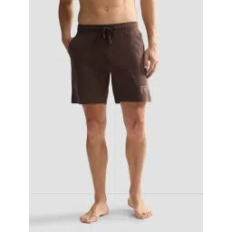 U.S. Polo Assn. Dark Brown Regular Fit Lounge Shorts-picture-17