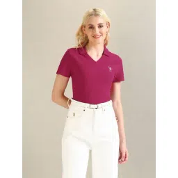 U.S. Polo Assn. Dark Pink Polo T-Shirt-picture-28