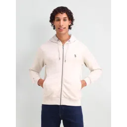 U.S. Polo Assn. Denim Co. Beige Cotton Regular Fit Hooded Sweatshirt-picture-21