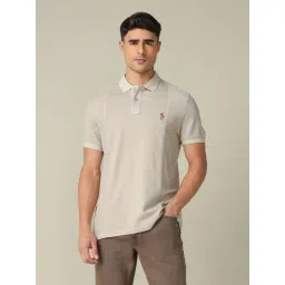 U.S. Polo Assn. Denim Co. Beige Cotton Slim Fit Polo T-Shirt-picture-26