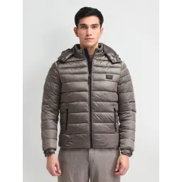 U.S. Polo Assn. Denim Co. Beige Regular Fit Quilted Hooded Jacket-picture-22