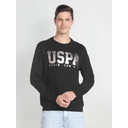 U.S. Polo Assn. Denim Co. Black Cotton Regular Fit Printed Sweatshirt-picture-28