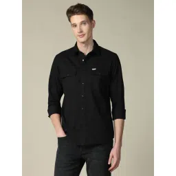 U.S. Polo Assn. Denim Co. Black Cotton Regular Fit Shirt-picture-26