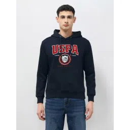 U.S. Polo Assn. Denim Co. Blue Cotton Regular Fit Logo Printed Hoodie-picture-23