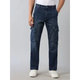 U.S. Polo Assn. Denim Co. Blue Cotton Slim Fit Cargo Jeans-picture-22