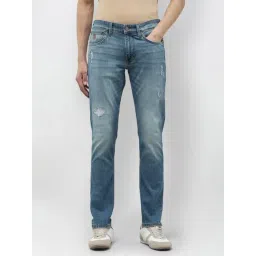 U.S. Polo Assn. Denim Co. Blue Cotton Slim Fit Distressed Jeans-picture-49