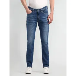 U.S. Polo Assn. Denim Co. Blue Cotton Slim Fit Logo Printed Jeans-picture-30