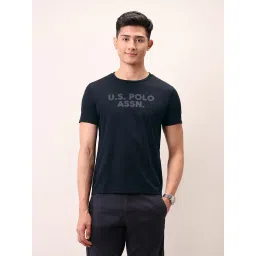 U.S. Polo Assn. Denim Co. Blue Cotton Slim Fit Printed T-Shirt image 1