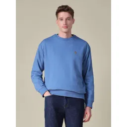 U.S. Polo Assn. Denim Co. Blue Cotton Solid Relaxed Fit Sweatshirt-picture-15