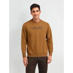 U.S. Polo Assn. Denim Co. Brown Cotton Regular Fit Logo Printed Sweatshirt-picture-26