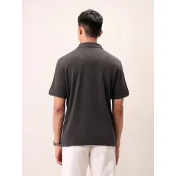 U.S. Polo Assn. Denim Co. Grey Cotton Slim Fit Printed Polo T-Shirt image 2