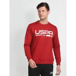 U.S. Polo Assn. Denim Co. Maroon Cotton Regular Fit Printed Sweatshirt-picture-24
