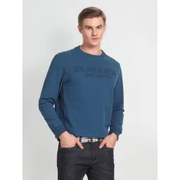 U.S. Polo Assn. Denim Co. Teal Cotton Regular Fit Printed Sweatshirt-picture-43