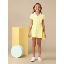 U.S. Polo Assn. Girls Light Yellow Brand Printed Polo Dress-picture-22