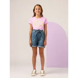 U.S. Polo Assn. Girls Pink Puff Print Relaxed Fit T-Shirt-picture-34