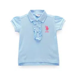 u.s. polo assn. Girls Polo T-Shirt with Ruffled Placket-picture-11