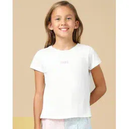 u.s. polo assn. Girls Typographic Print Regular Fit Round-Neck T-Shirt-picture-18