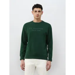 U.S. Polo Assn. Green Cotton Regular Fit Logo Printed Sweatshirt-picture-22