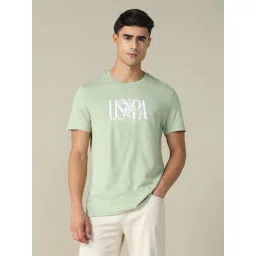 U.S. Polo Assn. Green Cotton Regular Fit Logo Printed T-Shirt-picture-19