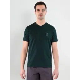 U.S. Polo Assn. Green Cotton Regular Fit Lounge T-Shirt-picture-35
