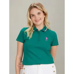 U.S. Polo Assn. Green Cotton Regular Fit Polo T-Shirt-picture-22