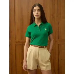 U.S. Polo Assn. Green Cotton Regular Fit Polo T-Shirt-picture-43