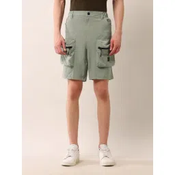 U.S. Polo Assn. Green Nylon Regular Fit Plain Shorts-picture-32