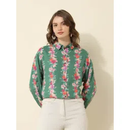 U.S. Polo Assn. Green Regular Fit Floral Print Shirt-picture-46