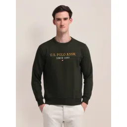 U.S. Polo Assn. Green Regular Fit Logo Printed Sweatshirt-picture-19