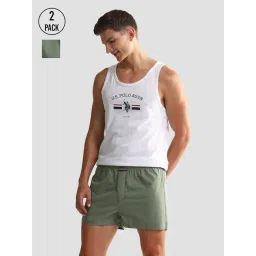 U.S. Polo Assn. Green Regular Fit Printed Lounge Shorts - Pack of 2-picture-28