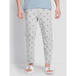 U.S. Polo Assn. Grey Cotton Regular Fit Printed Lounge Pants-picture-43