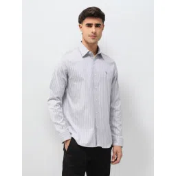 U.S. Polo Assn. Grey Cotton Regular Fit Striped Shirt image 3