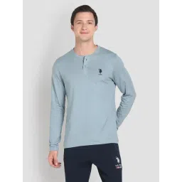 U.S. Polo Assn. Grey Regular Fit Cotton Lounge T-Shirt-picture-39