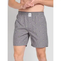 U.S. Polo Assn. Grey Regular Fit Printed Cotton Boxers image 3