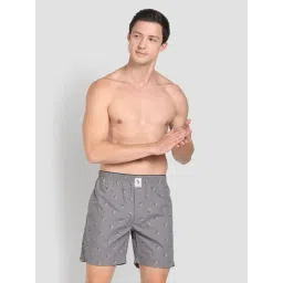 U.S. Polo Assn. Grey Regular Fit Printed Cotton Boxers image 1