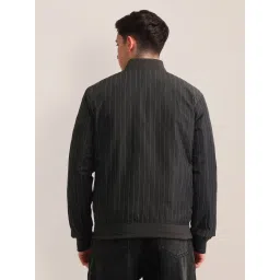 U.S. Polo Assn. Grey Regular Fit Striped Bomber Jacket image 2