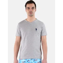 U.S. Polo Assn. Grey Solid Lounge T-Shirt-picture-24