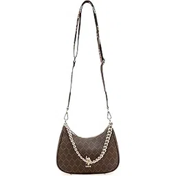 u.s. polo assn. Kali Brown Printed shoulder Handbag |dual Straps for Women| Stylish and Trendy Handbag-picture-10