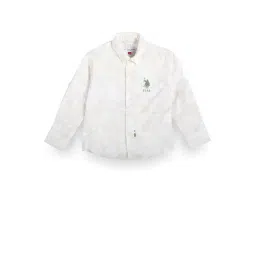 U.S. Polo Assn. Kids Beige Printed Full Sleeves Shirt-picture-29