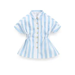 U.S. Polo Assn. Kids Blue & White Striped Dress-picture-29