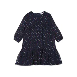 U.S. Polo Assn. Kids Blue Cotton Printed Full Sleeves Dress-picture-28