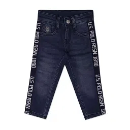 U.S. Polo Assn. Kids Blue Cotton Slim Fit Jeans-picture-23