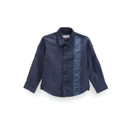 U.S. Polo Assn. Kids Blue Printed Full Sleeves Shirt-picture-38