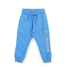 U.S. Polo Assn. Kids Blue Printed Joggers-picture-34
