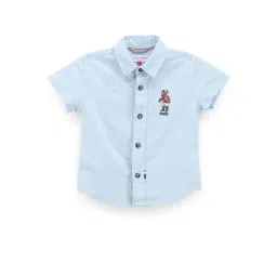 U.S. Polo Assn. Kids Blue Solid Shirt-picture-29