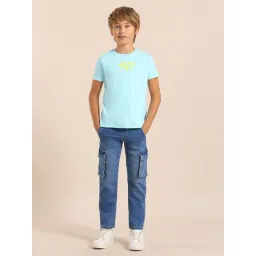 U.S. Polo Assn. Kids Boys Blue Solid Regular Fit T-Shirt-picture-39