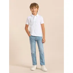 U.S. Polo Assn. Kids Boys White Graphic Printed Regular Fit Polo T shirt-picture-10