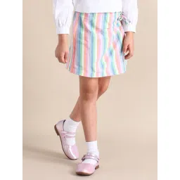 U.S. Polo Assn. Kids Girls Multi Striped Wrap Skirt-picture-37
